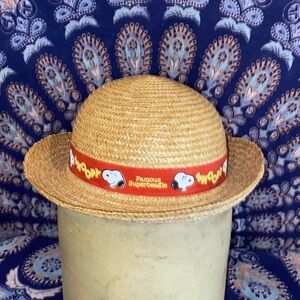 VTG 1958 Snoopy Super Beagle Straw hat. Japan. OS